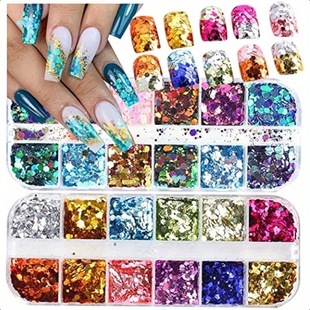 2 Boxes 24 Colors Chameleon Holographic Glitter Mermaid Cross-Border