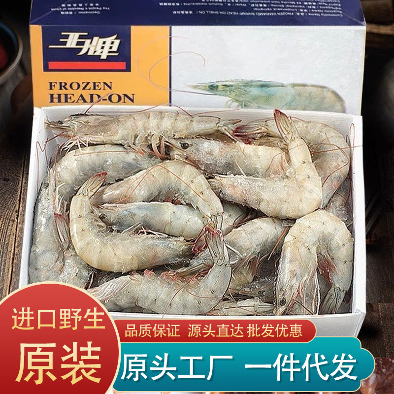 进口大虾鲜活速冻超大基围虾海虾厄瓜多尔盐冻白虾南美对虾类鲜冻