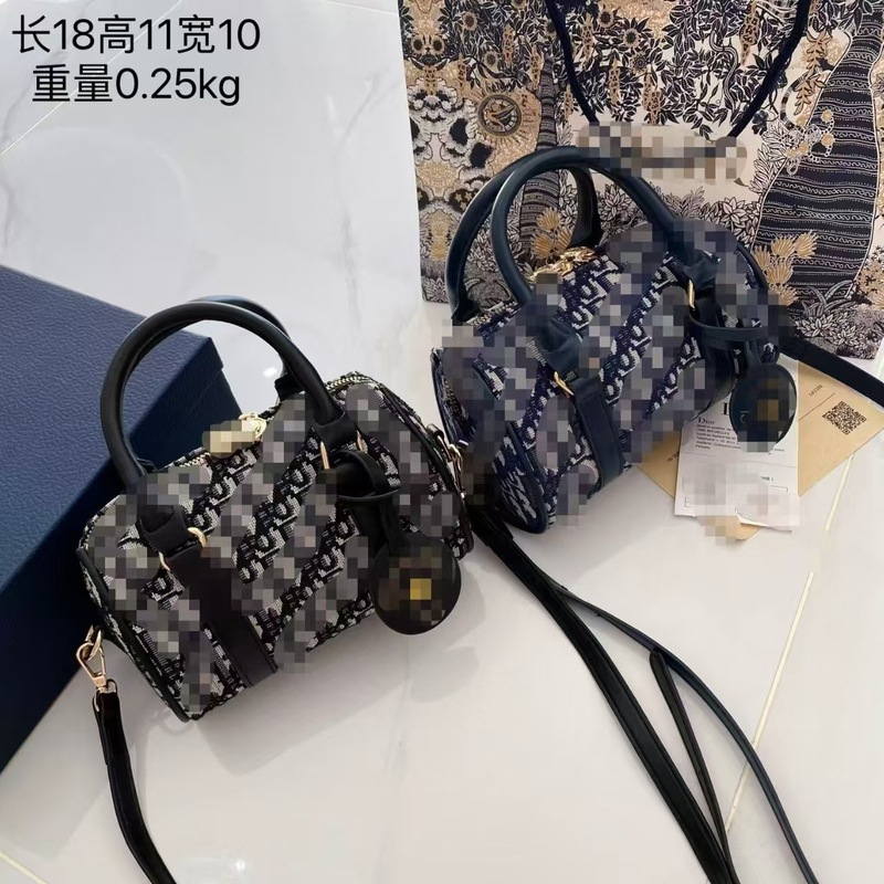 2025新款女包包刺绣百搭波士顿枕头包斜挎单肩包通勤手提包刺绣款|undefined