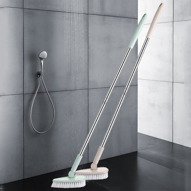 Household long handle bathroom cleaning brush floor artifact toilet toilet dead angle rotatable bristle tile brush
