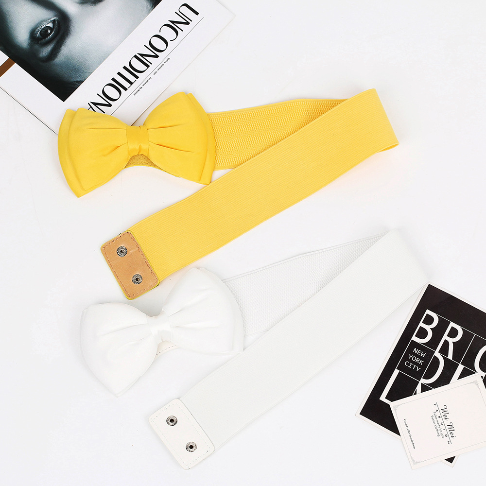 Cintura extra grassa e allargata Accessori elastici elastici Gonna decorativa Cintura per ragazze Ornamenti in vita con fiocco in chiffon_voghion.com