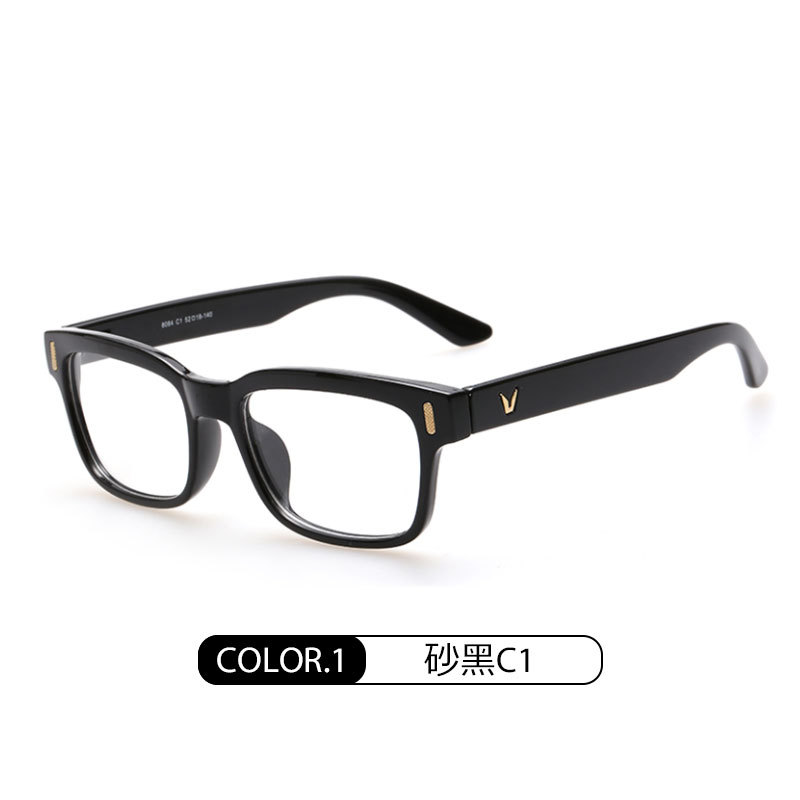 Nuevo estilo Coreano cuadrado gafas lisas 8084 gafas unisex marco puede ser equipado con miopía artística retro gafas lisas