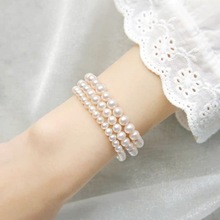 廠家貝殼珍珠手鏈女天然海水貝珠手飾韓國時尚氣質手串多尺寸可選