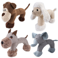 Supply Pet Plush Sound Toys Teddy Poodle Dog Chew Teeth Cleaning Bite Resistant Plush Toys 