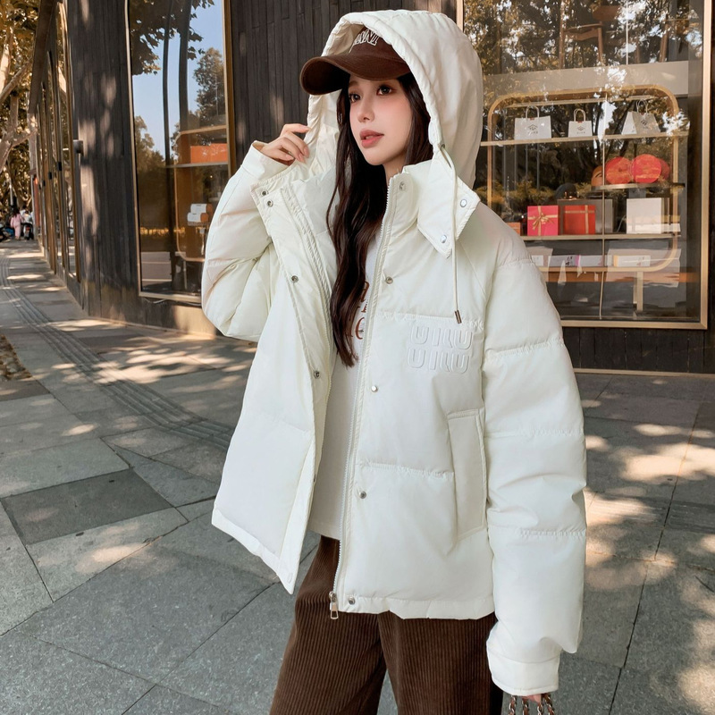外贸棉服女短款2025新款韩版时尚连帽宽松面包服学生ins港风棉袄|undefined