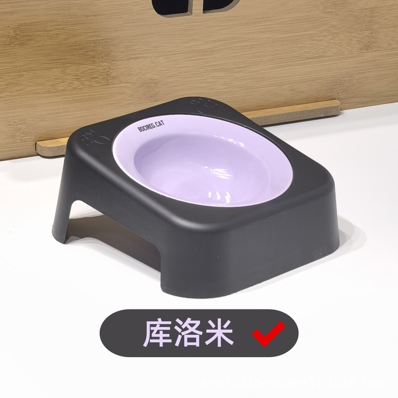 马卡龙高颜值飞碟猫碗陶瓷粮碗猫咪饭碗铁架护颈托架狗狗食盆狗碗|undefined