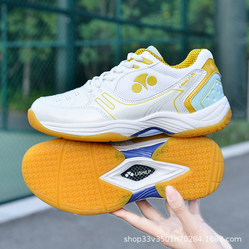 2025 nuevos zapatos de bádminton para hombres y mujeres zapatos de tenis transpirables cordones zapatos de voleibol de pareja zapatos de hombre red directa