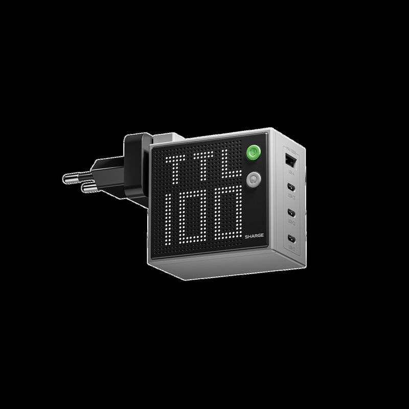 SHARGE フラッシュドットマトリックススクリーン充電器 100W マルチポートノートブックアダプター 3C1A 急速充電 140W スクリーンディスプレイ窒素|undefined
