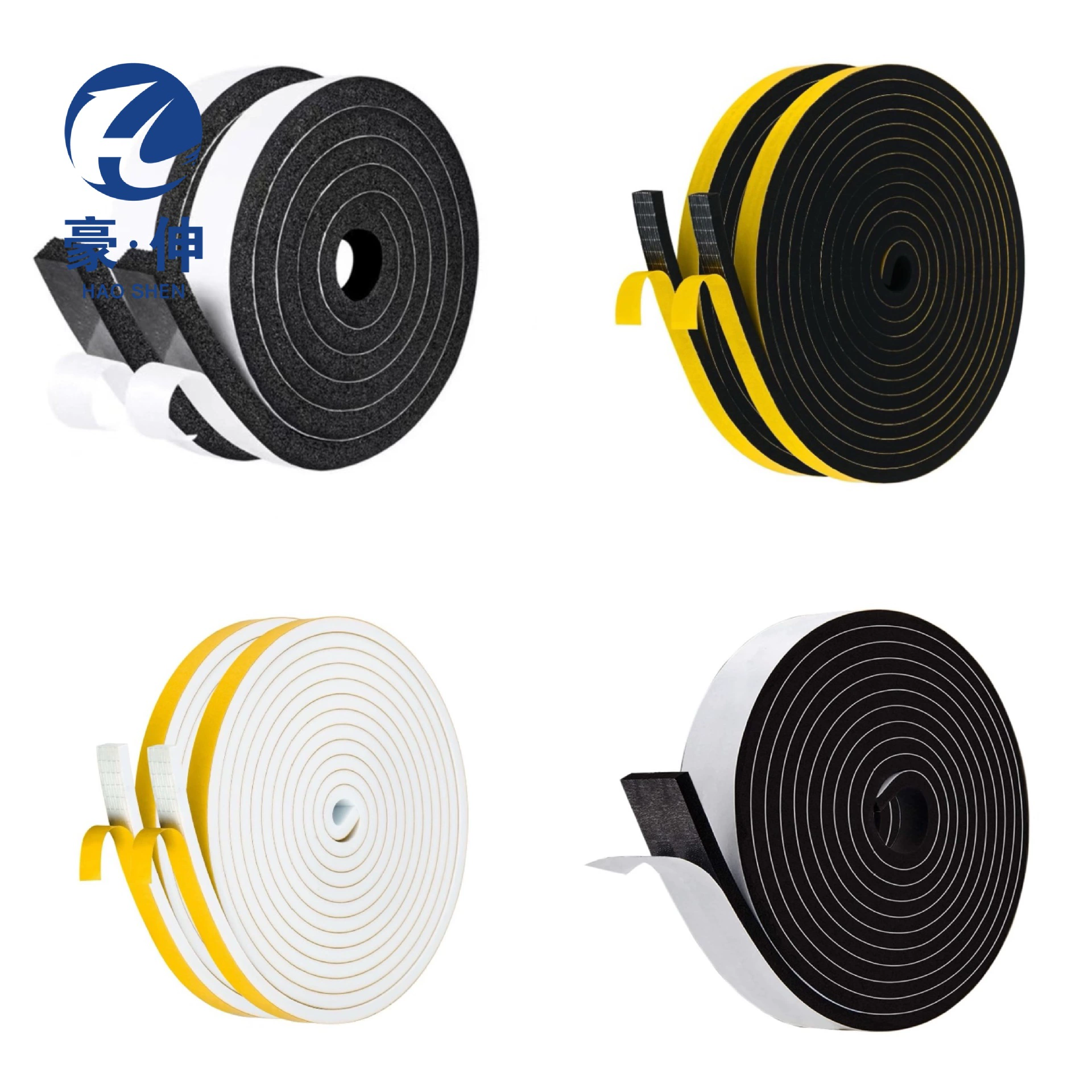 Самоклеящаяся уплотнительная лента из неопреновой пены CR Уплотнительная лента из пенопласта CR Звукоизоляция дверей и окон и защита от атмосферных воздействий