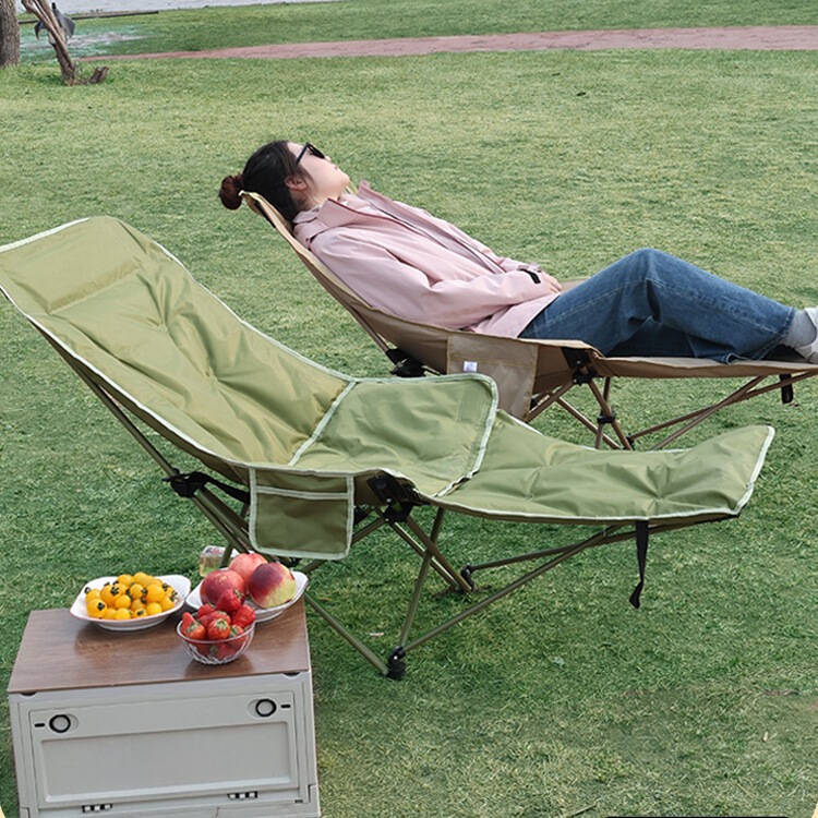 Recliner Outdoor Folding Chair Portable Moon Chair Camping Chair Camping Lazy Sofa Chair Office Lunch Break