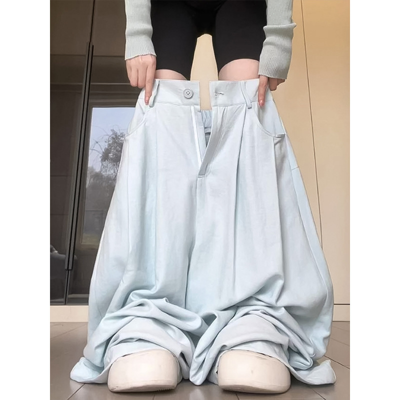 Women's Summer Thin Suit Pants 2026 New High-Waisted Loose Drape Casual Lazy Style Slimming Wide-Leg Pants