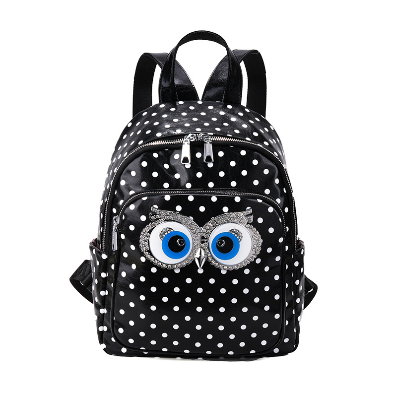 Mochila de moda damas onduladas de moda mochila de estudiantes con cremallera de gran capacidad de diseño de viaje de moda 2881 #