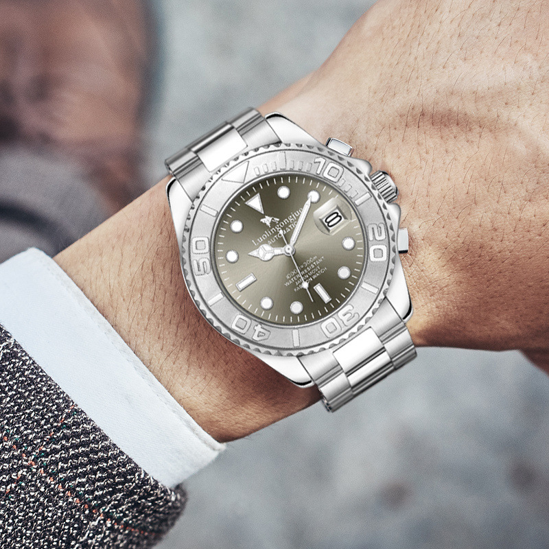High-End Brand Gray Yacht Automatic Mechanical Watch for Men, Business Casual, Trending on Tiktok and Kuaishou, Wholesale Dropshipping