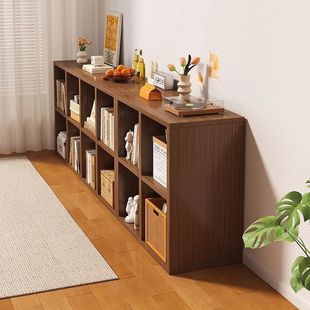 Bookshelf Rack Floor-Standing Dormitory Combination Grid Cabinet Storage Cabinet Bookcase Home Living Room Student Storage Cabinet Low Cabinet