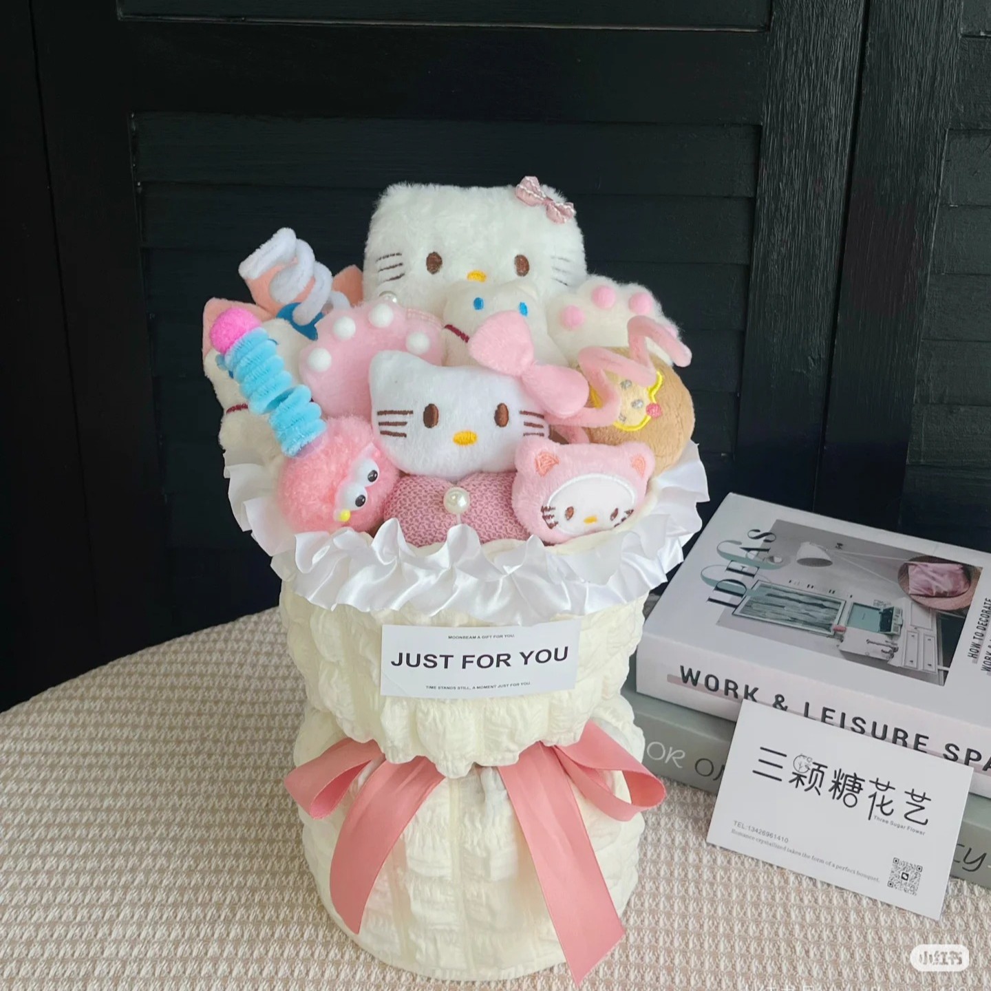 Mantequilla de Navidad Día de San Valentín Teddy Bear Buquet para novia muñeca de peluche dibujos animados creativos regalo de cumpleaños