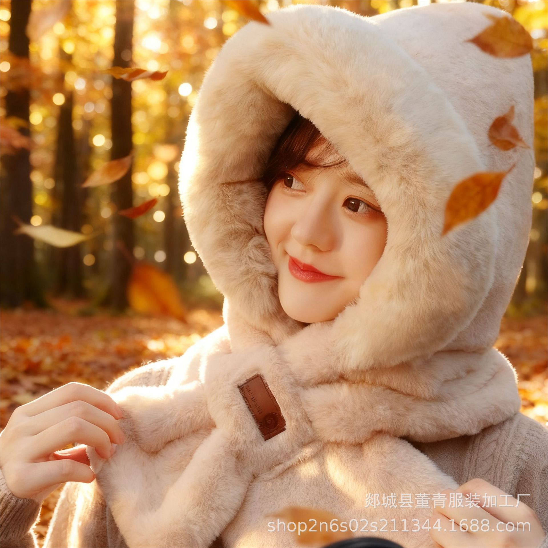 Winter velvet hat