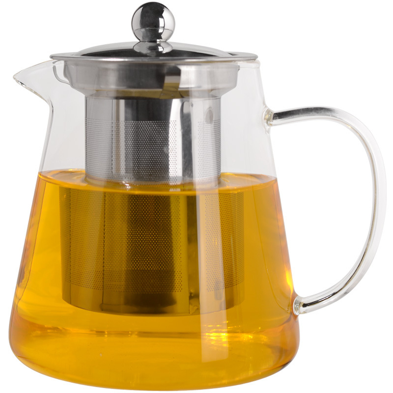 tetera de té de vidrio separación de agua de té filtrado resistente a altas temperaturas tetera de kung fu doméstica de alta borosilicona tetera especial para hacer té