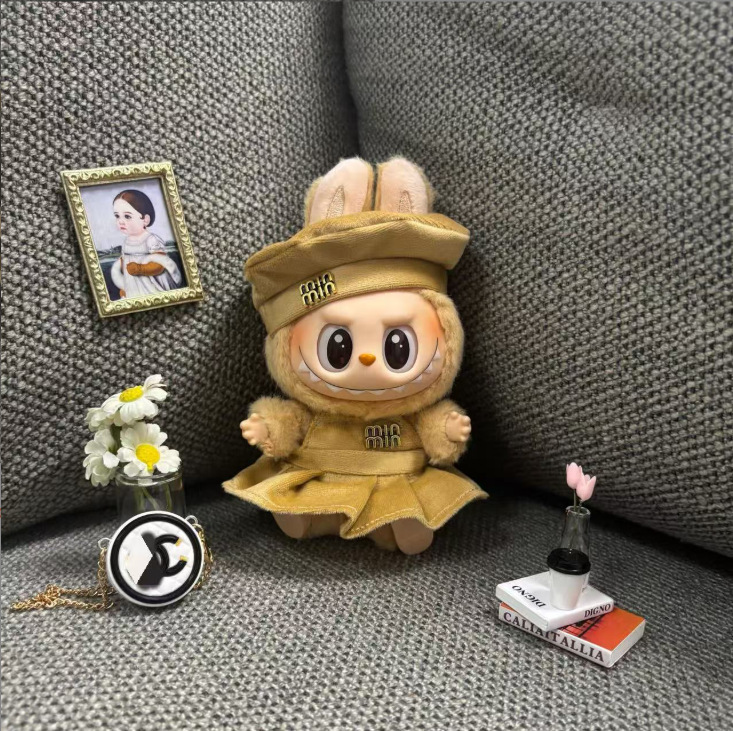 Labubu ベビー服 17 センチメートルラブブ第一、第二、第三世代ぬいぐるみビニール人形ドレスアップスカート着替え服セット|undefined