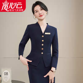 灰色西装外套女2026新款通勤职业西服套装高端经理商务正装工作服