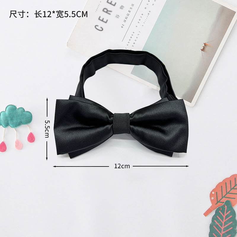 Pajarita para niños Corbata para niños coreanos Pajarita para bebés de color rojo vino de moda