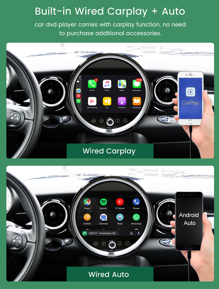 适用于宝马mini R56 R60车载导航一体机多媒体安卓大屏带DVD影音-阿里巴巴