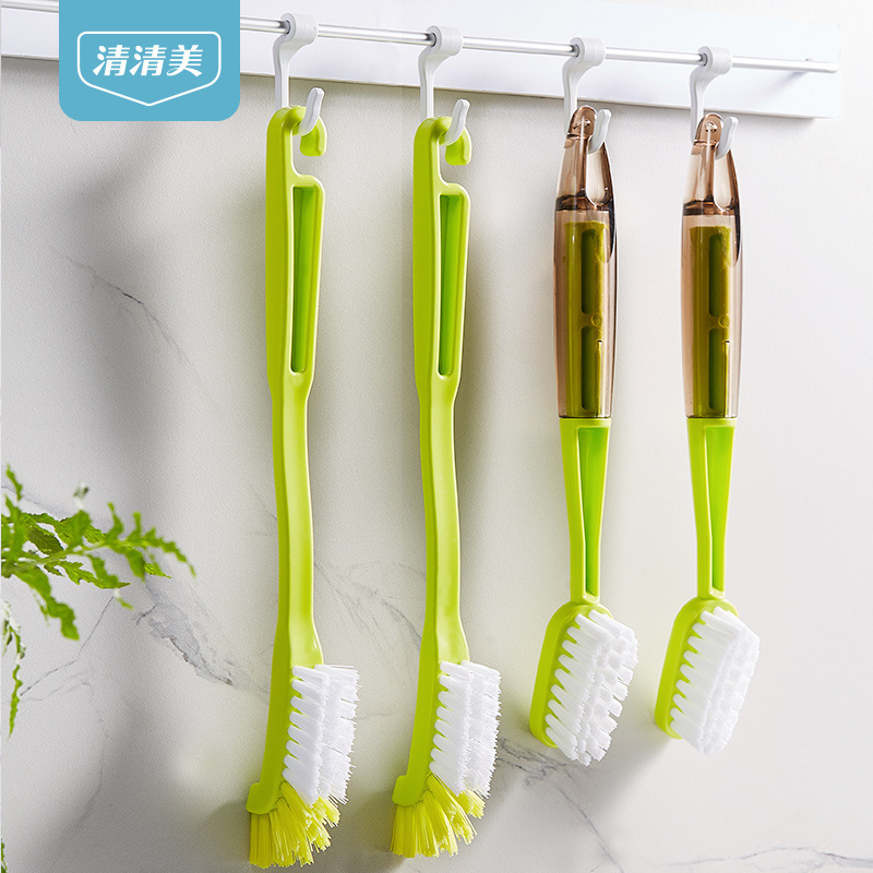 Qingqingmei Kitchen Household Flexible Bristles Long Handle Multi-Purpose Brush Stove Bathtub Sink Gap Cleaning Brush Qingqingmei Kitchen Household Flexible Bristles Long Handle Multi-Purpose Brush Stove Bathtub Sink Gap Cleaning Brush