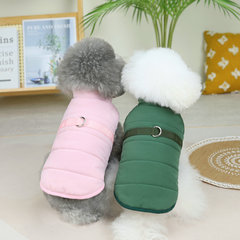 2022 Dog Apparel Stand Collar Harness Cotton Back Vest Pet Dog Clothing Autumn Winter Warm Clothing Accessories