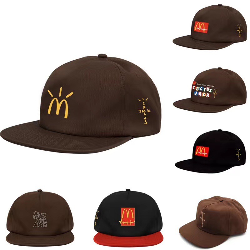 Travis Scott McDonald's joint men and women universal flat -edge cap