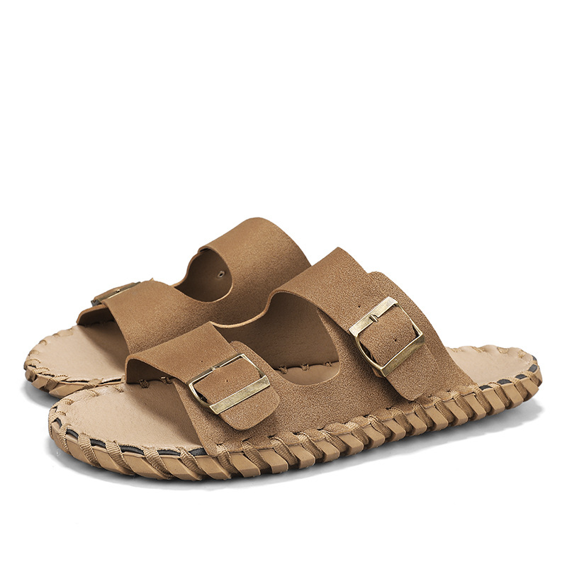 2024 nuevos zapatillas de verano planas sandalias casuales al aire libre zapatillas de playa para hombres image 7