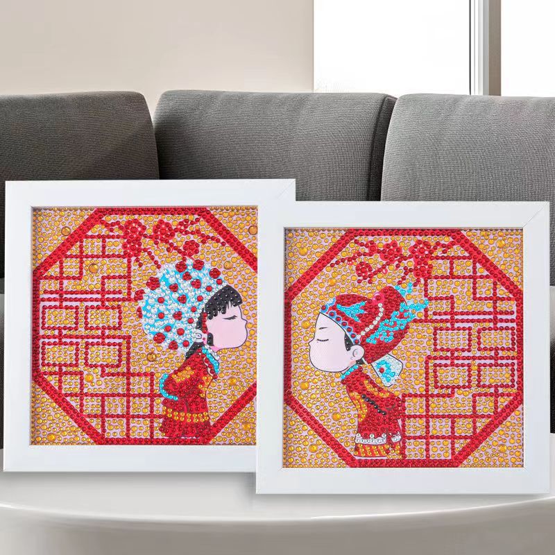 2023新款婚庆钻石贴画满钻新婚情侣爱情手工diy钻石画材料包批发