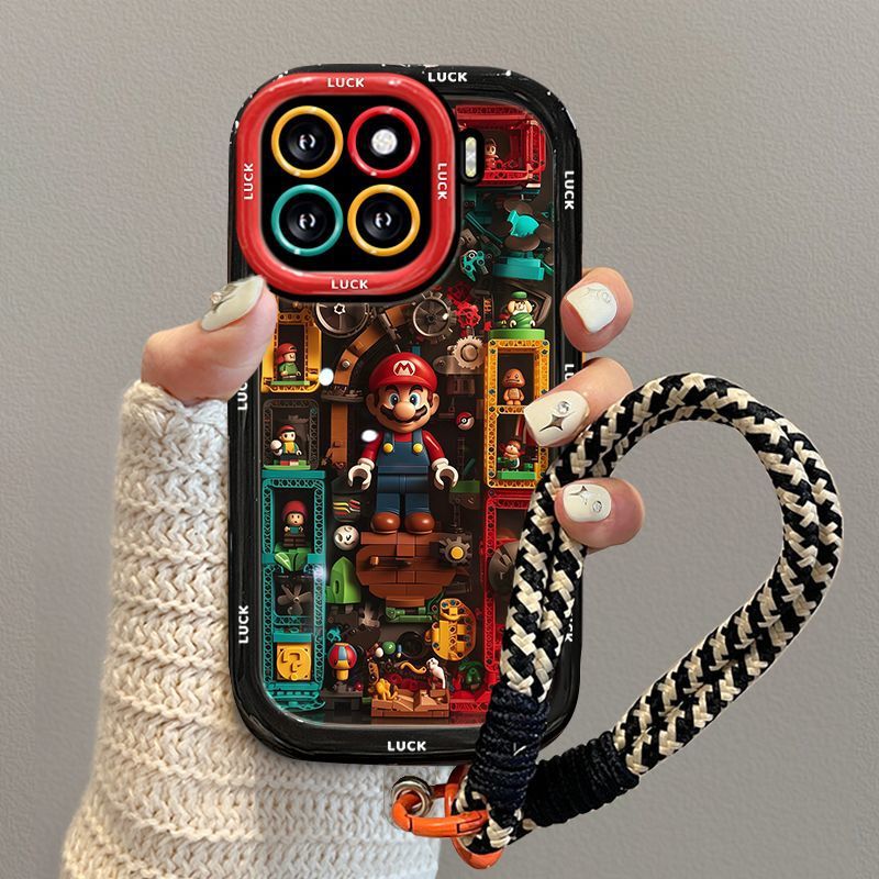 For Xiaomi 15Pro Mobile Phone Case with Lanyard Niche xiaomi14 Anti-Drop 13 Female Cartoon Lego Mario For Xiaomi 15Pro Mobile Phone Case with Lanyard Niche xiaomi14 Anti-Drop 13 Female Cartoon Lego Mario
