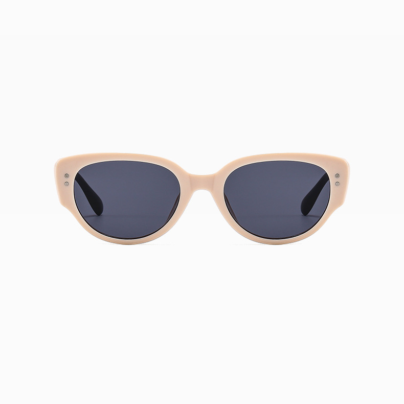 Women’s Cat Eye Sunglasses Black And White Retro Style Uv Protection_voghion.com