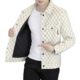 Men's coat spring and autumn 2025 new high quality lapel casual plaid top for middle-aged father frock jacket