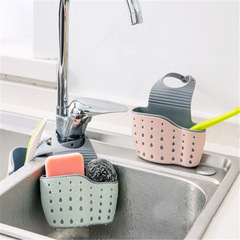 Thickened Faucet Storage Basket Adjustable Button-Type Bathroom Storage Bag Sink Organizer Wholesale