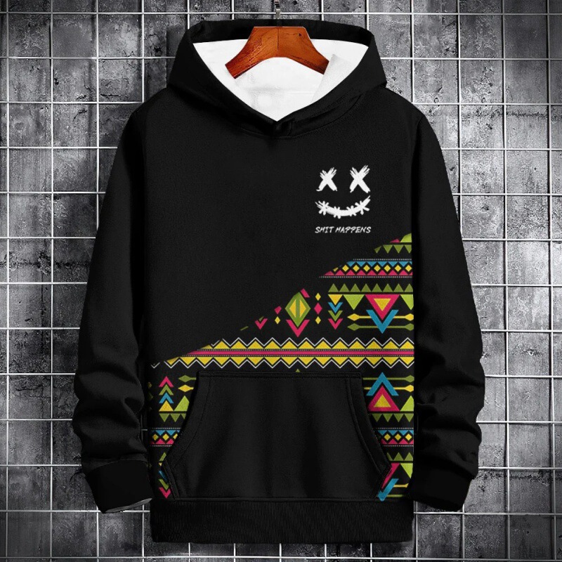 Men's Hooded Sweat Vintage Pattern Hooded Pattern Printed Daily Casual Pullover Sports Hooded Sweat