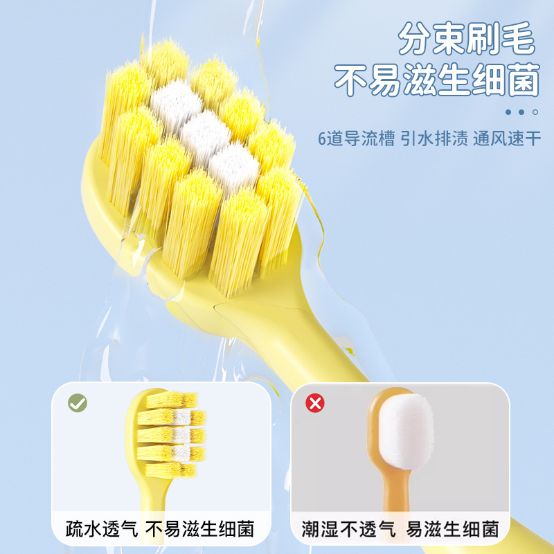 蜡笔小新正版授权抗菌儿童牙刷3-12岁宝宝手动清洁独立装软毛牙刷|undefined