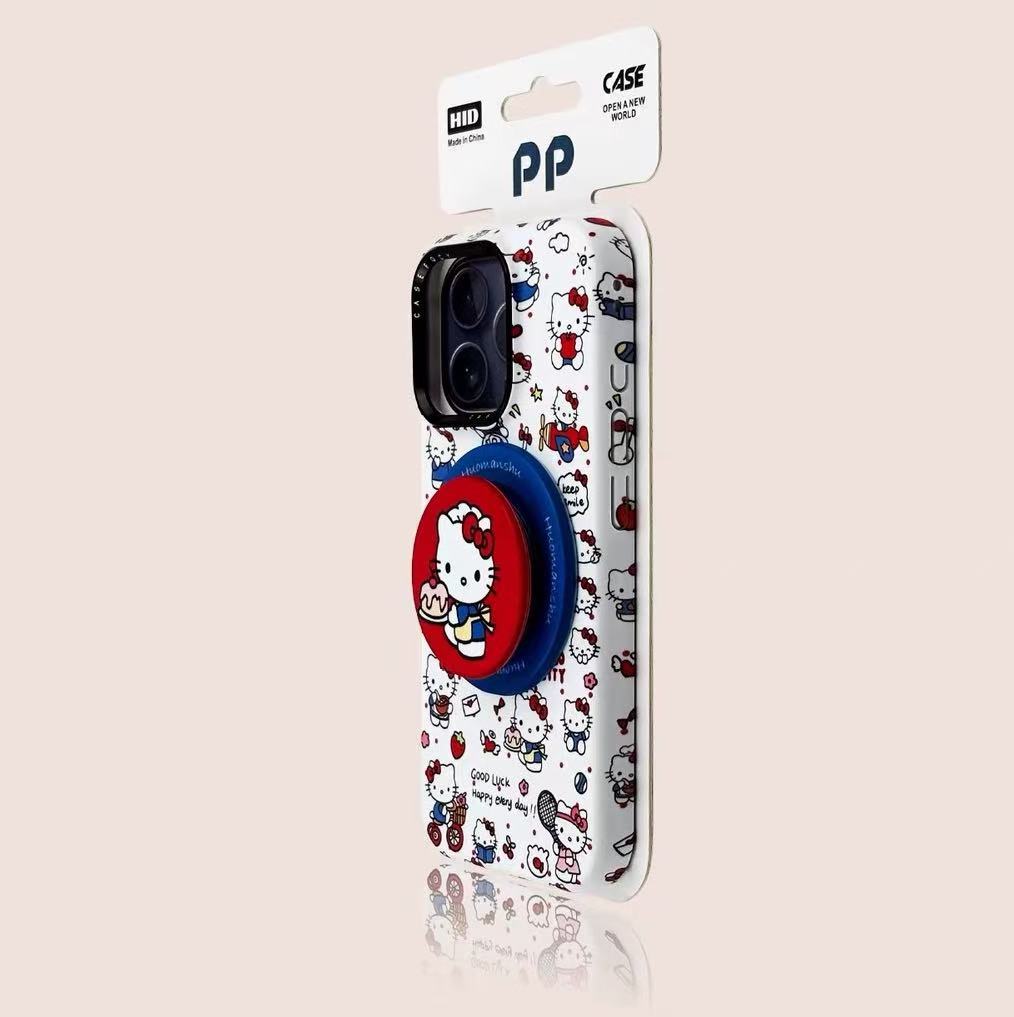 Divertido kt de dibujos animados de pantalla completa para iPhone15 película magnética 16ProMax funda para teléfono móvil 14 Apple 13 nuevo
