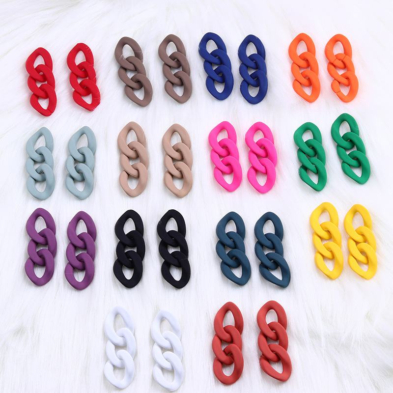 13g Weight Drop Earrings Classification 1 Pair Quantity Daily Occasion Acrylic Material Geometric Pattern Women'S Gender Spray Paint Design Simple Style Style 1 Pair Simple Style Geometric Spray Paint Arylic Drop Earrings 22