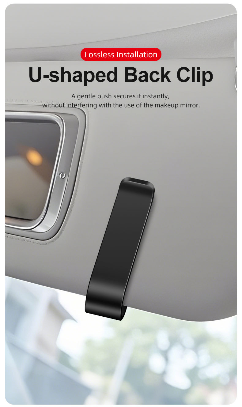 Cross-Border Standard Car Glasses Clip Logo Optional Car Glasses Holder Clip Logo Bracket Car Glasses Holder Wholesale