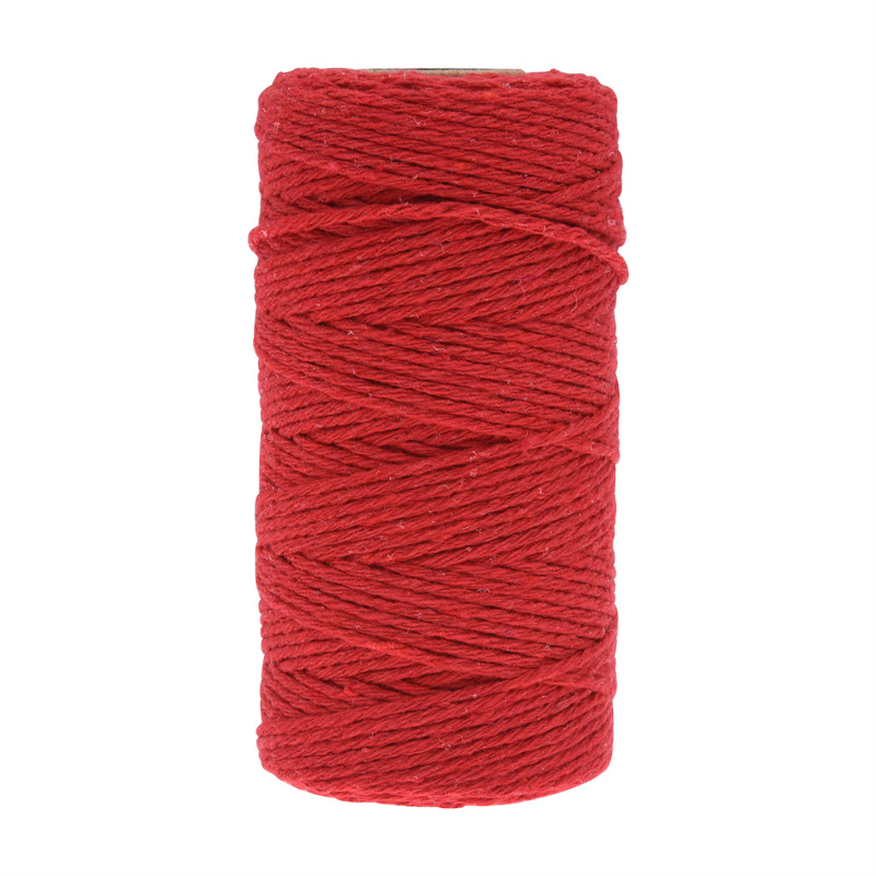 2mm hecho a mano DIY cuerda de algodón colorido tejido cuerda de encuadernación tapiz material decorativo cuerda etiqueta en Stock M