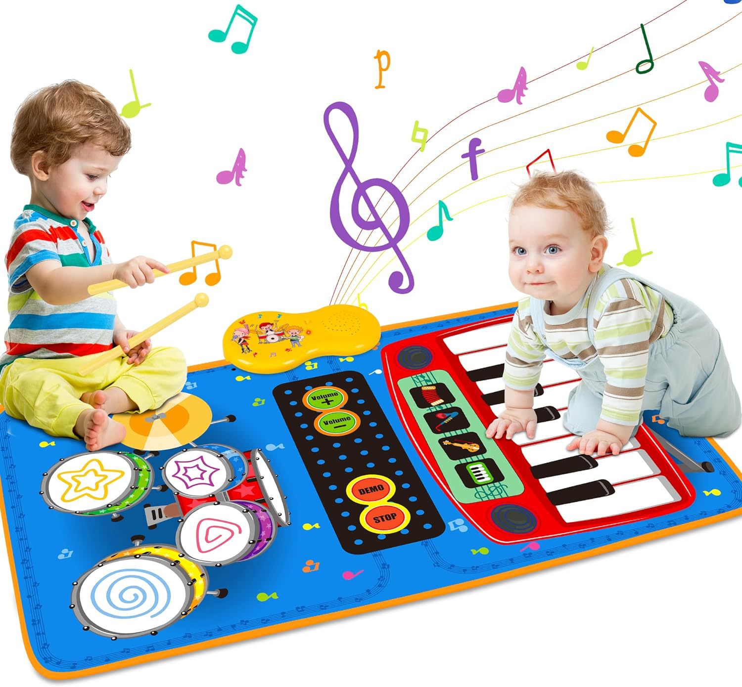 跨境儿童早教音乐垫游戏毯防水脚踏脚踩跳舞钢琴毯架子爵士鼓玩具