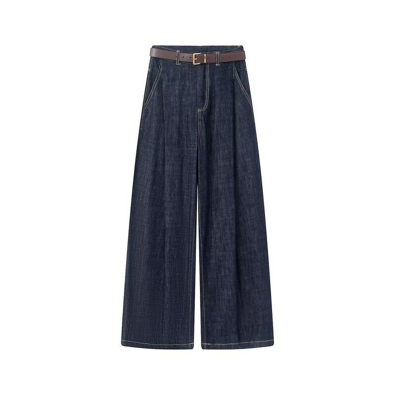 Same Style as in the Mall 2026 Spring New Fashion Loose Slimming Wide-Leg Jeans Women's Long Pants 5H2150131