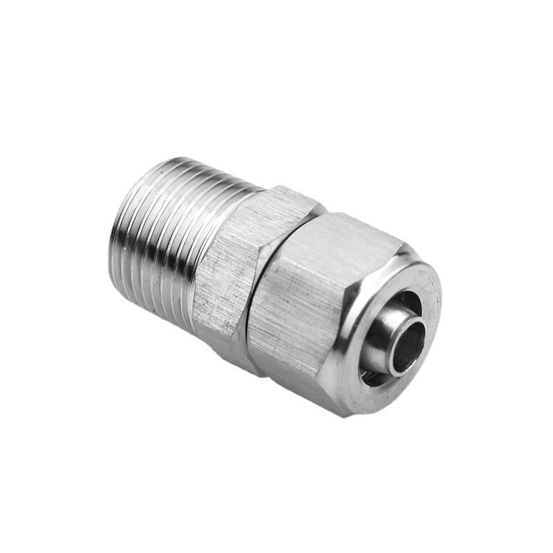 304不锈钢快拧接头 直通快拧接头 软管四氟管PU管接头NPT美标螺纹