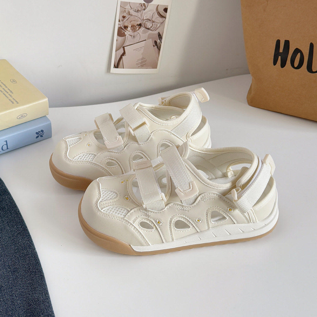 Moda infantil versátil sandalias 2026 verano nuevas sandalias deportivas para niñas malla transpirable zapatos casuales image 4
