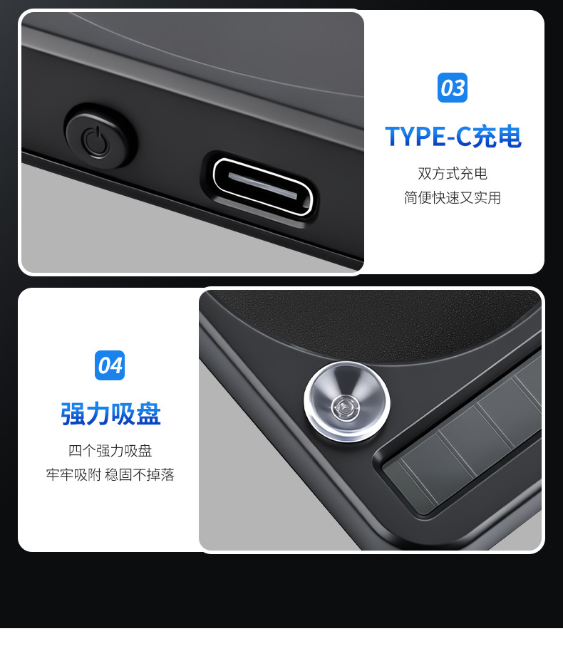 Car Solar Sensor Warning Light, No Wiring Required, Suction Cup Type, Window Ambient Light, LED Modified Illumination Light, Cross-Border