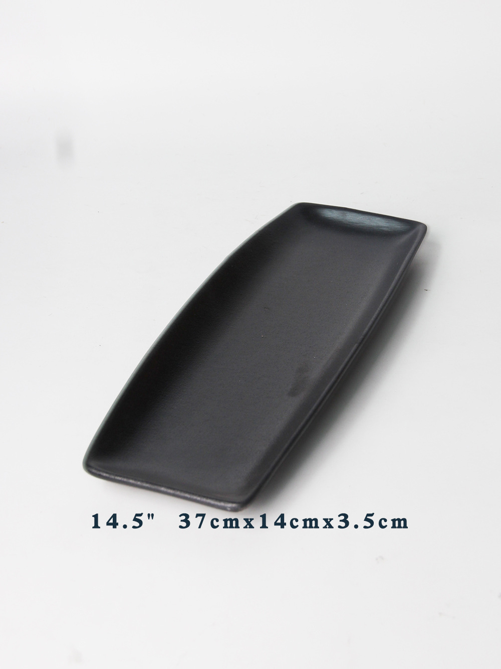 Cerámica creativa placa rectangular superficie gruesa esmerilado placa cuadrada sushi Placa de pescado placa resistente a los arañazos swing bandeja de la placa