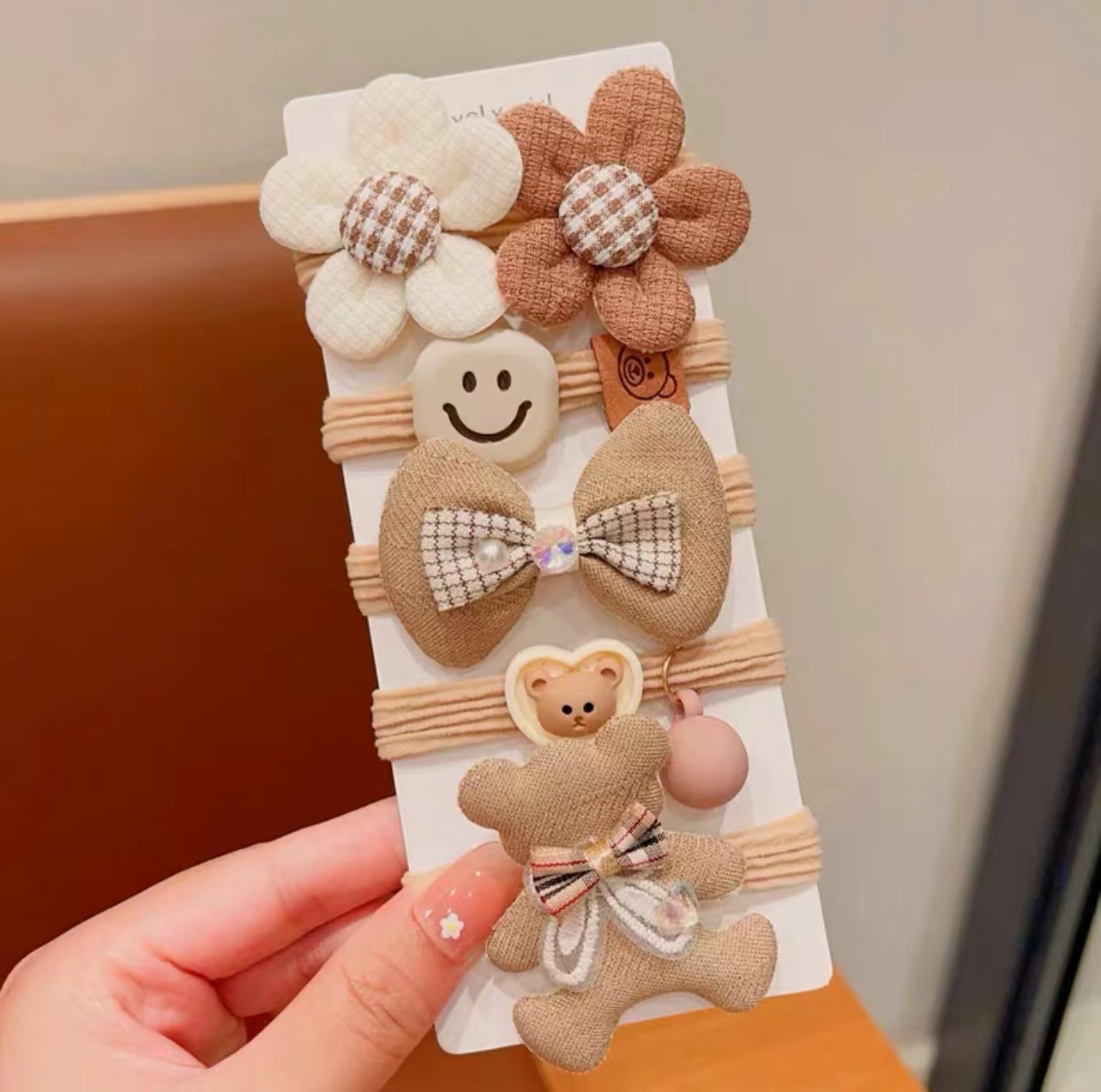 Coleteros para Niñas Color Café con Leche para Primavera y Verano, para Atar Coletas Altas, Accesorios para el Cabello que No Dañan el Cabello, Venta al por Mayor para Niñas