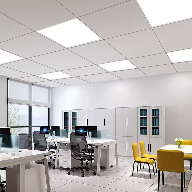 トライアック統合天井 600 × 600 LED フラットパネルライト 60*60 パネルライト石膏ミネラル綿ボードオフィスプロジェクト|undefined