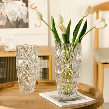 捷克水晶杯插花小号家用波西米亚风手绘花瓶水养百合客厅家居摆件