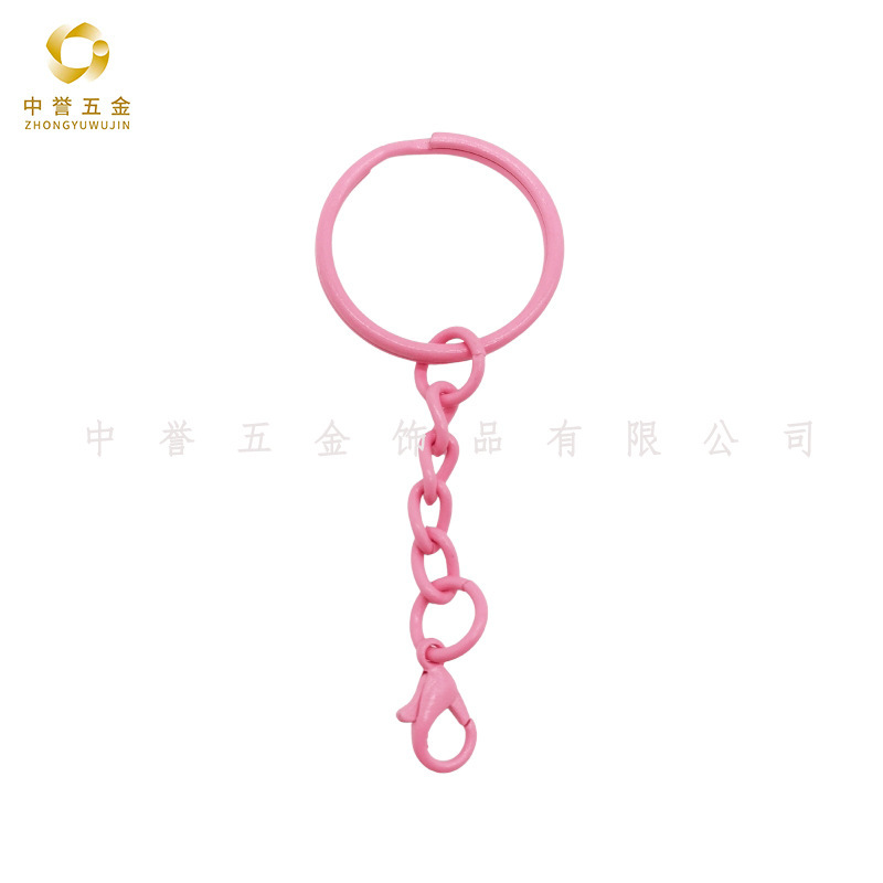 カラー塗装のキーホルダーは、チェーンをねじってロブスターを回してキャンディー色のアイデアdiyアクセサリーのキーホルダーを掛けます|undefined